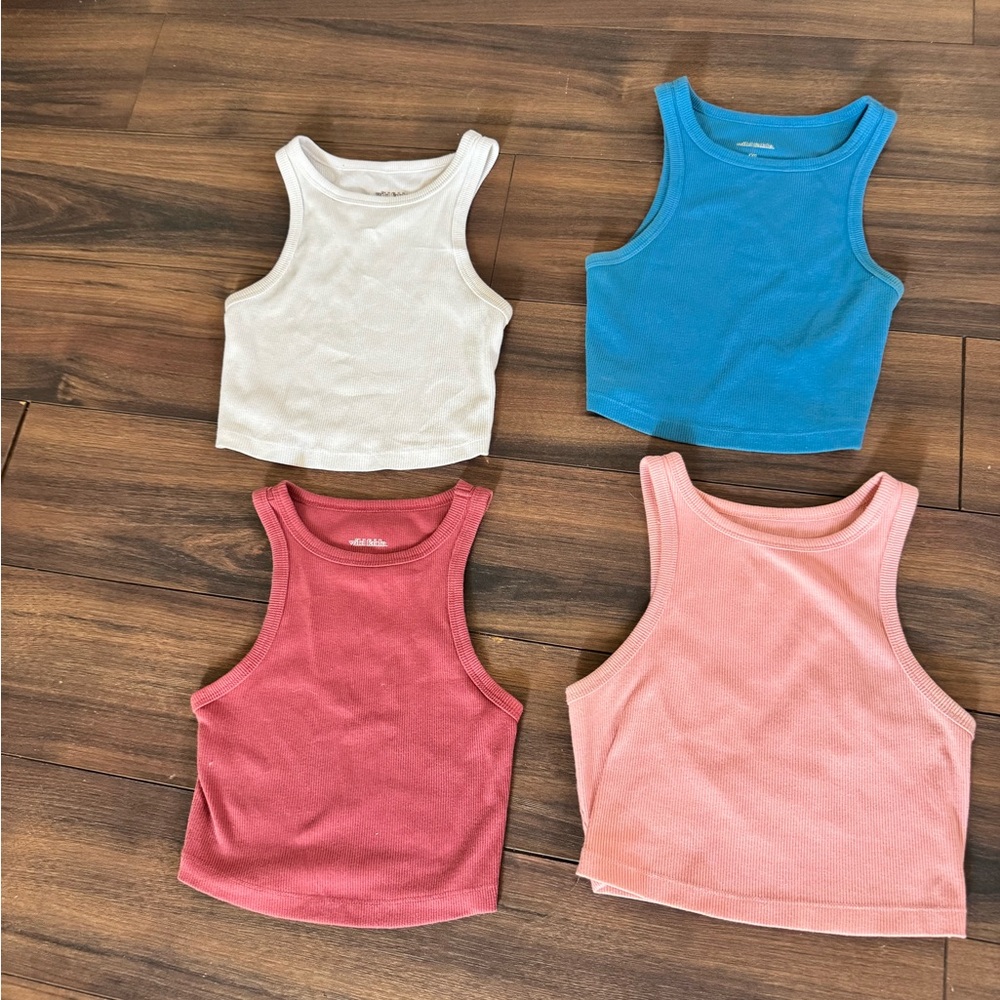 Target Wild Fable Set of Four Cropped Tank Tops